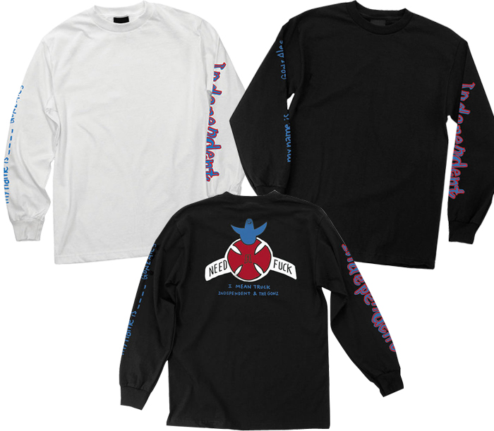再入荷! INDEPENDENT x MARK GONZALES MY NAME IS GONZALES L/S TEE