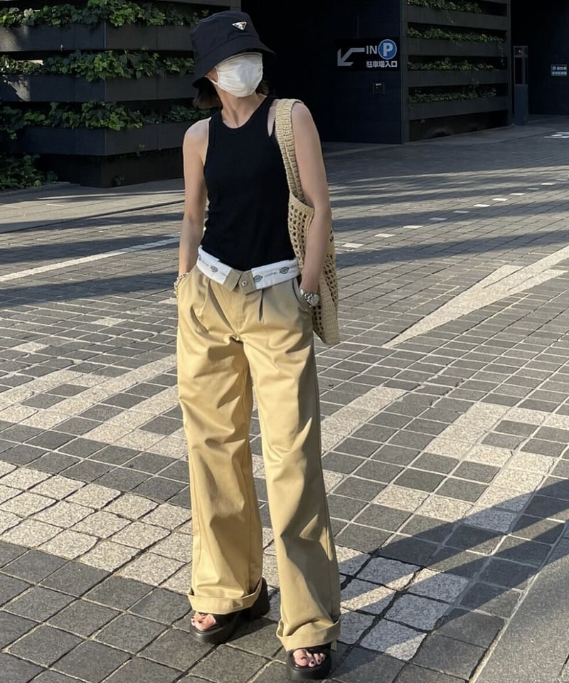 ok.soon×dickies wide chino pants | ok.soon