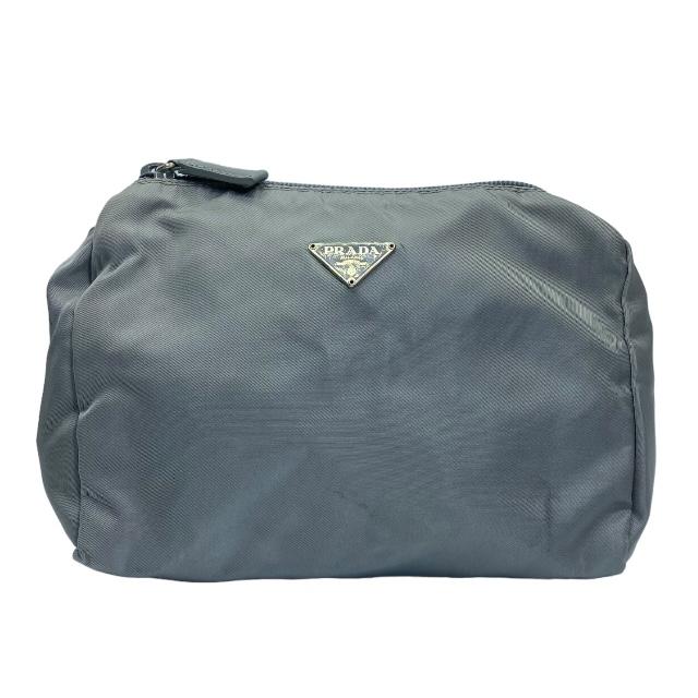PRADA（プラダ） MV11 ポーチ 小物入れ トラベル 三角プレート ロゴ