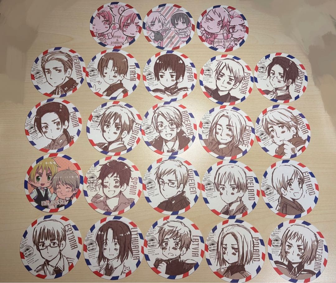 ヘタリア コースター まとめ売り ヘタリア コースター まとめ売り 20枚 - メルカリ