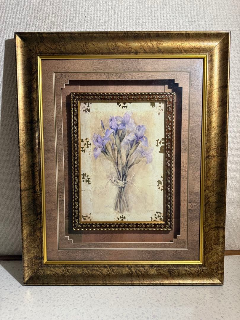 写実画　【アイリス】肉筆画　作者不詳