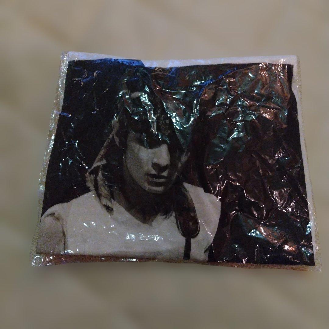 真島昌利Tシャツ 白地 黒プリント XL