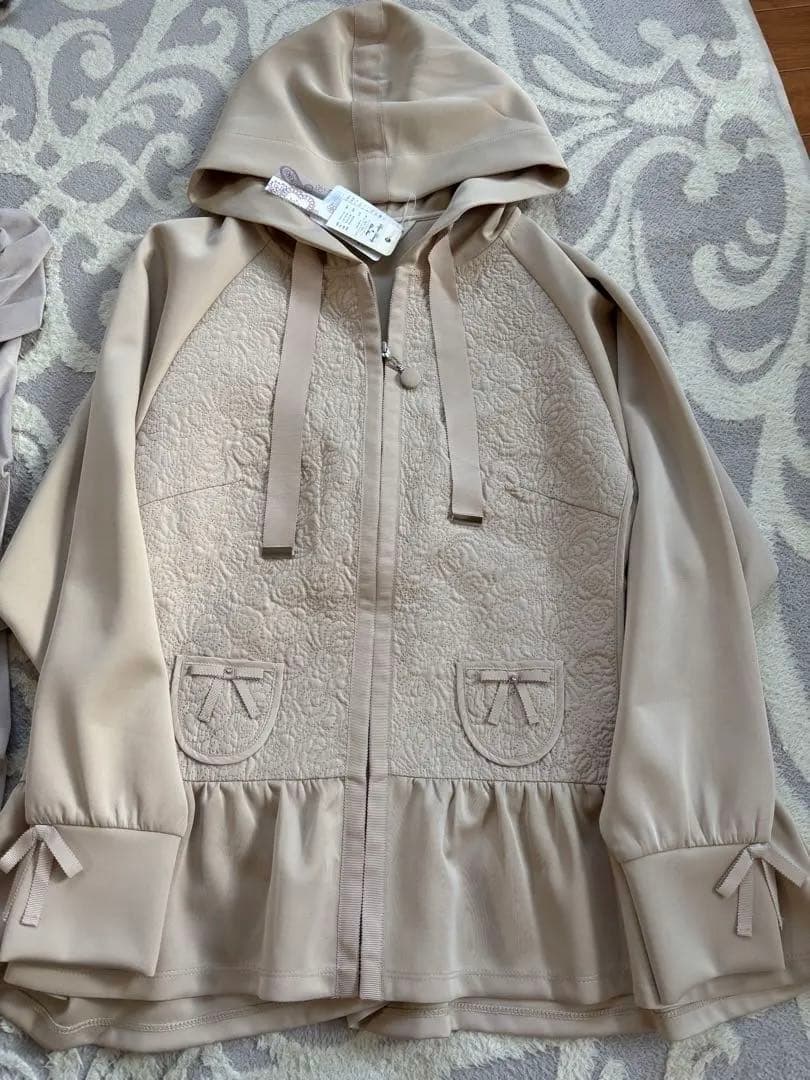 新品キルティングXダンボールニット切替パーカー❤️タイムセール