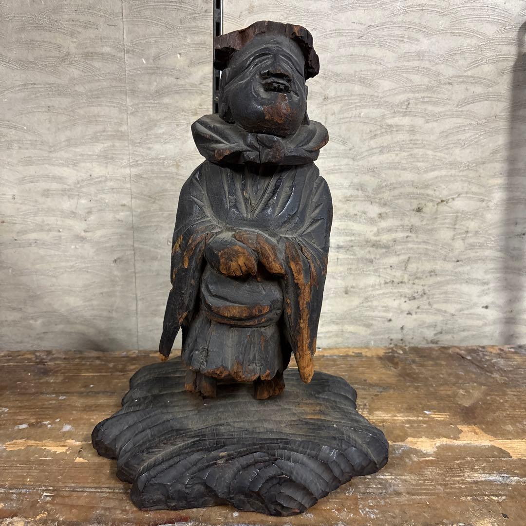 貧乏神　木彫木製