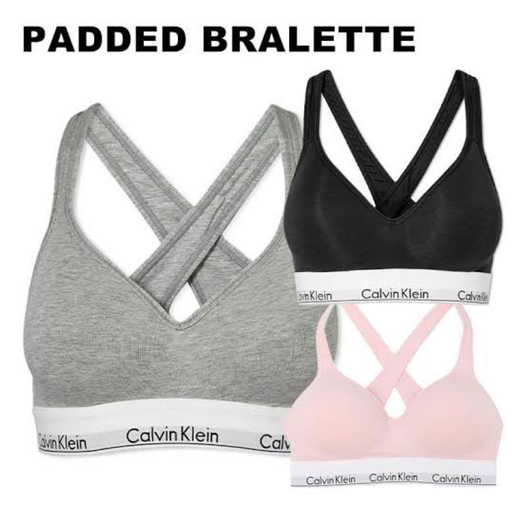   カルバンクライン ブラ QF1654 ブラック グレー ck Calvin Klein カルバンクライン ブラジャー ブラレット レディース